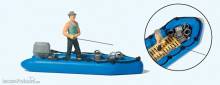 Preiser 10687 - Angler im Schlauchboot