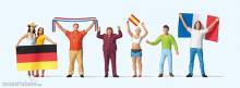 Preiser 10745 - Fussballfans (1)