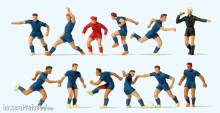 Preiser 10759 - Fussballmannschaft.Blaue Trik