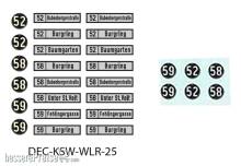 Halling DEC-KSW-WLR-25 - Decals für KSW Wien Triebwagen Nr. 25