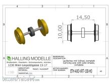 Halling ETH-AXO-VRT-100-H0 - Mitlaufachse, H0, mit 10mm, Distanzscheibe