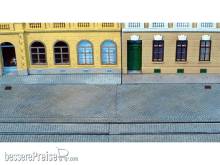 Halling B-3015 - Straßenplatte Kopfsteinpflaster schräg, 2 Stk. Bausatz