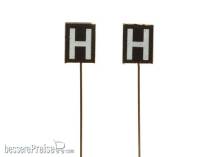 Halling M-603-A-FM - Österreichisches ´H´ Schild auf Stehern, 2 Stk.