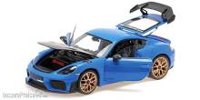 Minichamps 110062121 - PORSCHE CAYMAN GT4 RS - 2024 -BLUE W/ WEISSACH PACKAGE
