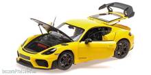Minichamps 110062124 - PORSCHE CAYMAN GT4 RS - 2024 -YELLOW W/ WEISSACH PACKAGE