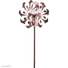 Invento 110224 - Metal Wind Spinner: Copper Dolphins Duett - Solar LED