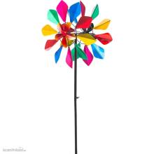 Invento 110225 - Metal Wind Spinner: Multi-colored Flower Duett