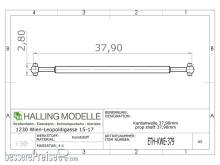 Halling ETH-KWE-379 - Kardanwelle 37,9mm