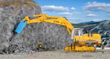 Kibri 11271 - Spur H0 LIEBHERR 974 mit Abbruchmeißel und Schutzkäfig