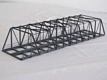 Hack Brücken 11301 - Kastenbrücke 42 cm schräg 2-gleisig, blau - Typ K42S-2-b