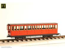 Halling 1401-02 - 4achs-Wagen rot, 15 Fenstr., gschl. Plattf.