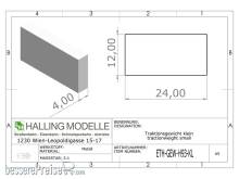 Halling ETH-GEW-H93-KL - Gewicht, rechteckig 24,0x12,0mm