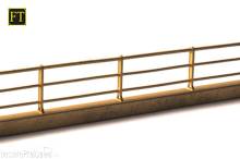 Halling M-120-FM - Geländer mit Rohr, gerade, 18 cm, Fertigmodell