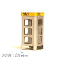 Halling M-380-CL-FM - Telefonhütte Epoche 3-4, alu/gelb, mit Licht