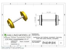 Halling ETH-AXO-VRP-100-H0 - Laufachse spitz, H0, mit 10mm