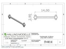 Halling ETH-KWE-140 - Kardanwelle 14,0mm