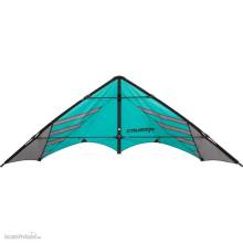 Invento 116511 - Cruiser Aqua - Lenkdrachen, ab 14 Jahren, 74x194cm, inkl. 100kp Dyneema Schnüre, 2x30m