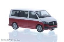 Rietze 11672 - Volkswagen T6.1 Bus KR reflexsilber/fortanorot, 1:87