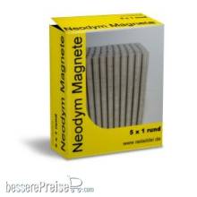 Tabletop Depot Magnete5x1 - 10 Neodym Magnete rund 5 x 1 mm