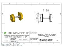 Halling ETH-AXO-VRP-080-H0E - Laufachse spitz, H0e, mit 8mm