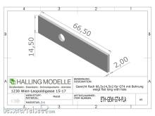Halling ETH-GEW-GT4-FLA - Gewicht, rechteckig 66,2x13,9mm, mit Loch