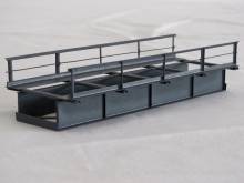 Hack Brücken 12050 - Blechträgerbrücke gerade 15 cm, grau - Typ T15