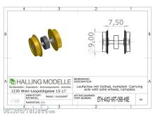 Halling ETH-AXO-VRT-090-H0E - Mitlaufachse, H0e, mit 9mm, Distanzscheibe