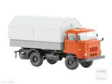 Hädl 121073-11 - IFA L60 Verkehrsrot, Pritsche/Trapezplane, Allrad, Ballonräder