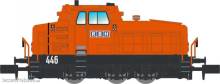 NME 123600 - Rangierdiesellok DHG 500 C RBH, orange, DCC - 446 - Privat
