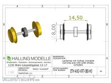 Halling ETH-AXO-VRT-080-H0 - Mitlaufachse, H0, mit 8mm, Distanzscheibe