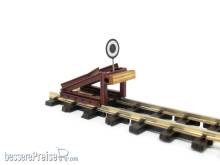 Halling M-258-FM - Prellbock (H0e) ´alte Bauweise´, rostrot