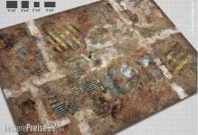 PWork Wargames PWGM01500N44X60 - Neoprene Mat Industrial Ruins 44x60