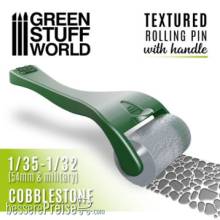 Greenstuff World GS-10484 - Strukturierte Walze Mit Griff - Kopfsteinpflaster von Greenstuff World