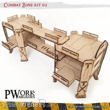 PWork Wargames PWTS00302MDF - MDF Terrain Combat Zone 02