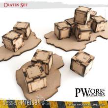 PWork Wargames PWTS00701MDF - MDF Terrain Crates Set