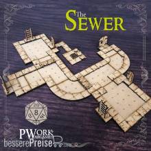 PWork Wargames PWFT00300MDF - MDF RPG Tiles The Sewer