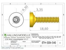 Halling ETH-SSN-540 - Schwungmasse mit Schnecke, 54 NEU