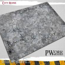 PWork Wargames GM00300N22X30 - Neoprene Mat City Ruins 22x30