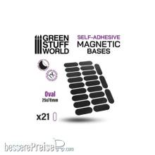 Greenstuff World GS-10852 - Magnetfolie - Oval 25x70mm