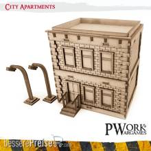 PWork Wargames TS00930MDF - MDF TERRAIN City Apartments