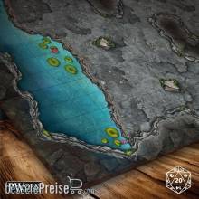 PWork Wargames RPG00830P30X30 - Battle Map - The Secret Lake