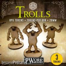 PWork Wargames RPGT0110MDF - RPG TOKENS Trolls