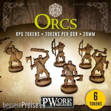 PWork Wargames RPGT0250MDF - RPG TOKENS Orcs