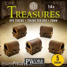 PWork Wargames RPGT0260MDF - RPG TOKENS Treasures