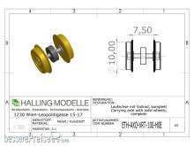 Halling ETH-AXO-VRT-100-H0E - Mitlaufachse, H0e, mit 10mm, Distanzscheibe