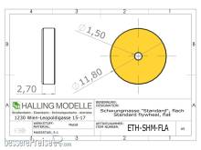 Halling ETH-SHM-FLA - Standard Schwungmasse, flach