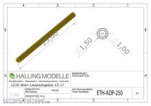 Halling ETH-ADP-250 - Adapterhülse für 1 mm Achse auf 1,5 mm Achse