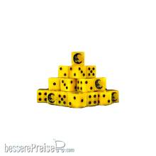 Baron of Dice FAN-GITZ-02-SQ - Yellow Full Moon Square 16mm