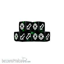 Baron of Dice Scatter-Virdi-SQ - Scatter Dice Black Green Square