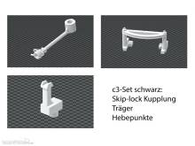 Halling 24003 - c3 Skip-lock Kupplung, Träger, Hebepunkte, schwarz